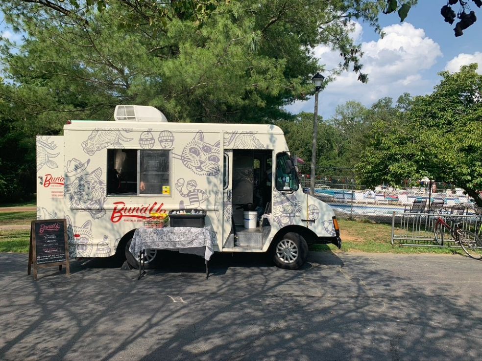 Food truck event at the pool